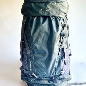 New Gonex Wolf Warriors 65+10L Waterproof Grey Nylon Backpack